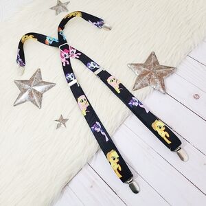 MLP My Little Pony suspenders black elastic Mane 6 clip on